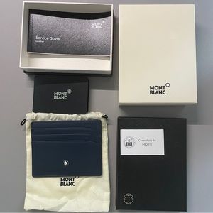 Mont Blanc Card Case Navy Blue